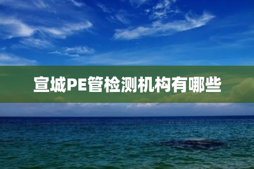 宣城PE管检测机构有哪些